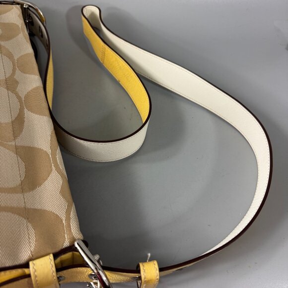 Coach F15067 Soho Signature Duffle Shoulder Bag Tan/ Gold - Picture 5 of 13